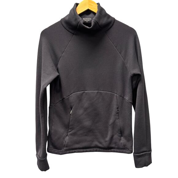 Athleta Tops - Athleta Polartec Sweatshirt Womens XS Black Funnel Neck Pullover Activewear